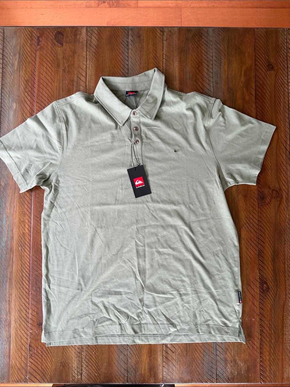 Men’s Quiksilver Shirt Polo Cotton Top New NWT Large